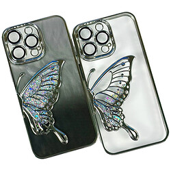 Чехол (накладка) Apple iPhone 11 Pro Max, Shining Butterflies Ombre, Серебряный