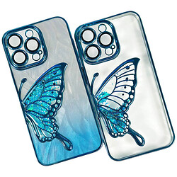 Чохол (накладка) Apple iPhone 11 Pro Max, Shining Butterflies Ombre, Бірюзовий