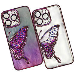 Чехол (накладка) Apple iPhone 11, Shining Butterflies Ombre, Розовый