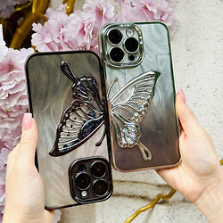 Чохол (накладка) Apple iPhone 14 Pro, Shining Butterflies Ombre, Бірюзовий - № 11