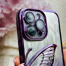 Чохол (накладка) Apple iPhone 14 Pro, Shining Butterflies Ombre, Бірюзовий - № 13