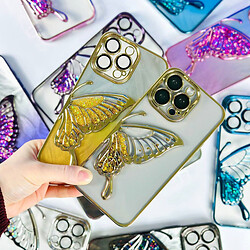 Чехол (накладка) Apple iPhone 16 Pro, Shining Butterflies Ombre, Черный - № 9