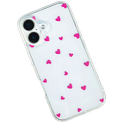 Чехол (накладка) Apple iPhone 12 Pro Max, Transparent in Hearts, Розовый