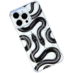 Чехол (накладка) Apple iPhone 11 Pro Max, Transparent with Image Pocket, Black Snakes, Рисунок