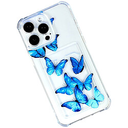 Чехол (накладка) Apple iPhone 11 Pro Max, Transparent with Image Pocket, Blue Butterflies, Рисунок