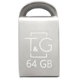 USB Flash T&G 107 Metal Series, 64 Гб., Срібний