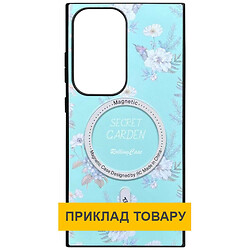 Чохол (накладка) Samsung Galaxy S25, Epik Soft Secret Garden, MagSafe, М'ятний