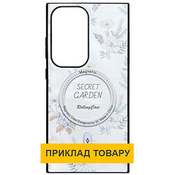 Чохол (накладка) Samsung Galaxy S25, Epik Soft Secret Garden, MagSafe, Білий