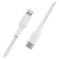 USB кабель Belkin CAA004BT2MWH Apple iPhone SE 2022 / iPhone 14 Pro Max / iPhone 14 Plus / iPhone 14 Pro / iPhone 14 / iPhone 13 Pro / iPhone 13 Mini / iPhone 13 / iPhone 13 Pro Max / iPhone 12 Mini / iPhone 12 Pro Max, Type-C, Lightning, 2.0 м., Білий