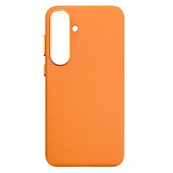 Чохол (накладка) Samsung Galaxy S25, Leather Case Color, Помаранчевий