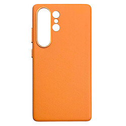 Чохол (накладка) Samsung Galaxy S25 Ultra, Leather Case Color, Помаранчевий