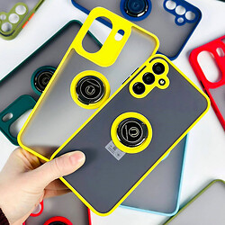 Чохол (накладка) Samsung A255 Galaxy A25 5G, TOTU Ring Series Matte Magnet, Блакитний - № 4