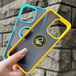 Чохол (накладка) Samsung A255 Galaxy A25 5G, TOTU Ring Series Matte Magnet, Блакитний - № 9