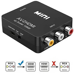 Конвертер AV/RCA в HDMI 720/1080P, Чорний