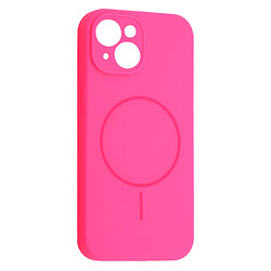 Чохол (накладка) Apple iPhone 14, Air Beats Full Camera, Hot Pink, MagSafe, Рожевий