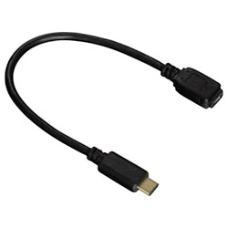 OTG кабель ATcom, Type-C, USB, 0.1 м., Чорний