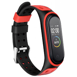 Ремешок Xiaomi Mi Band 5 / Mi Band 6, BeCover, Black-Red, Черный