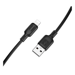 USB кабель Borofone BX113 Apple iPhone SE 2022 / iPhone 14 Pro Max / iPhone 14 Plus / iPhone 14 Pro / iPhone 14 / iPhone 13 Pro / iPhone 13 Mini / iPhone 13 / iPhone 13 Pro Max / iPhone 12 Mini / iPhone 12 Pro Max, Lightning, 3.0 м., Чорний