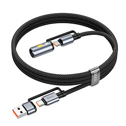 USB кабель Hoco U138, Type-C, 1.2 м., Чорний