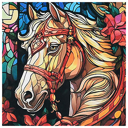 Алмазная мозаика (не полная выкладка) "Белая лошадь", 30х30 см, Strateg