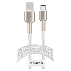 USB кабель SENTEO SM-03 Iron, Type-C, 1.0 м., Белый