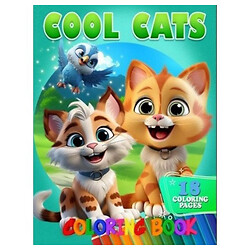 Раскраска "Cool Cats", 18 рисунков, Jumbi