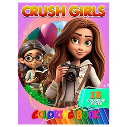 Раскраска "Crush Girls", 18 рисунков, Jumbi