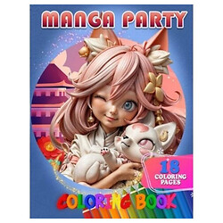 Розмальовка "Manga Party", 18 малюнків, Jumbi