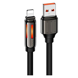 USB кабель Hoco U136 Prize Apple iPhone SE 2022 / iPhone 14 Pro Max / iPhone 14 Plus / iPhone 14 Pro / iPhone 14 / iPhone 13 Pro / iPhone 13 Mini / iPhone 13 / iPhone 13 Pro Max / iPhone 12 Mini / iPhone 12 Pro Max, Lightning, 1.2 м., Черный