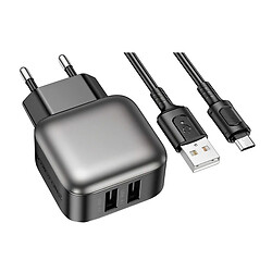 МЗП Borofone BAS52A Absolute, MicroUSB, З кабелем, Чорний