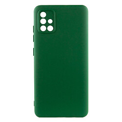 Чехол (накладка) Samsung A715 Galaxy A71, GETMAN Liquid Silk, Dark Green, Зеленый