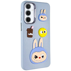 Чохол (накладка) Samsung A355 Galaxy A35 / A356 Galaxy A35 5G, Epik Leather Toys, Блакитний