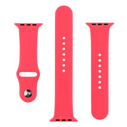 Ремешок Apple Watch 42 / Watch 44, Silicone WatchBand, Wine Red, Красный