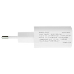 СЗУ FLYCDI FA-006 Apple iPhone SE 2022 / iPhone 14 Pro Max / iPhone 14 Plus / iPhone 14 Pro / iPhone 14 / iPhone 13 Pro / iPhone 13 Mini / iPhone 13 / iPhone 13 Pro Max / iPhone 12 Mini / iPhone 12 Pro Max, Type-C, USB, Lightning, З кабелем, 3.0 A, Білий - № 3