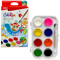 Краска акварель "Color ran", 8 цветов, Deli