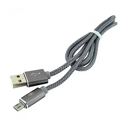 USB кабель Walker C740, MicroUSB, 1.0 м., Сірий