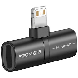 OTG адаптер Promate iHinge Apple iPhone SE 2022 / iPhone 14 Pro Max / iPhone 14 Plus / iPhone 14 Pro / iPhone 14 / iPhone 13 Pro / iPhone 13 Mini / iPhone 13 / iPhone 13 Pro Max / iPhone 12 Mini / iPhone 12 Pro Max / iPhone 12 Pro, Lightning, Черный