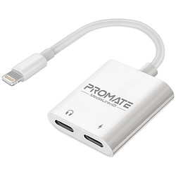 OTG адаптер Promate MediaLink-i2і Apple iPhone SE 2022 / iPhone 14 Pro Max / iPhone 14 Plus / iPhone 14 Pro / iPhone 14 / iPhone 13 Pro / iPhone 13 Mini / iPhone 13 / iPhone 13 Pro Max / iPhone 12 Mini / iPhone 12 Pro Max / iPhone 12 Pro, Lightning, Білий