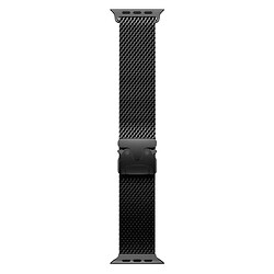 Ремінець Apple Watch 42 / Watch 44, Milanese loop Metal Lock, Чорний