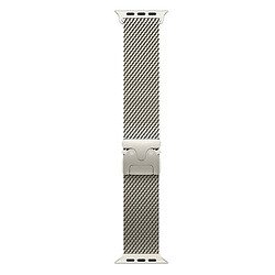 Ремінець Apple Watch 42 / Watch 44, Milanese loop Metal Lock, Starlight, Білий