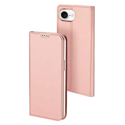 Чехол (книжка) Apple iPhone 16e, Dux Ducis Business card holder, Rose Gold, Розовый