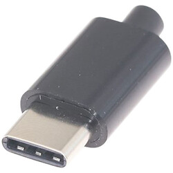 Роз'єм USB Type-C збірний, Чорний