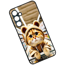 Чохол (накладка) Samsung A055 Galaxy A05, Marble and Art Glass Case, Kitty Cat, Малюнок