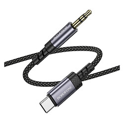 AUX кабель Borofone BL24 Graceful, Type-C, 1.0 м., Серый