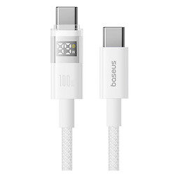 USB кабель Baseus P10382702121-00 Display 2, Type-C, 1.0 м., Білий