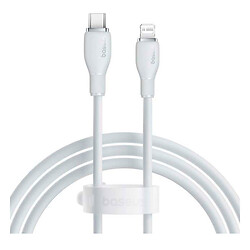 USB кабель Baseus P10355701111-00 Pudding Apple iPhone SE 2022 / iPhone 14 Pro Max / iPhone 14 Plus / iPhone 14 Pro / iPhone 14 / iPhone 13 Pro / iPhone 13 Mini / iPhone 13 / iPhone 13 Pro Max / iPhone 12 Mini / iPhone 12 Pro Max, Lightning, 1.2 м., Белый