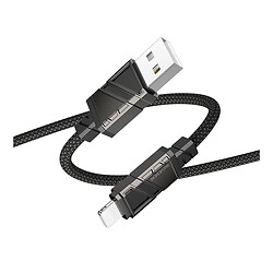 USB кабель Borofone BU54 Might Apple iPhone SE 2022 / iPhone 14 Pro Max / iPhone 14 Plus / iPhone 14 Pro / iPhone 14 / iPhone 13 Pro / iPhone 13 Mini / iPhone 13 / iPhone 13 Pro Max / iPhone 12 Mini / iPhone 12 Pro Max, Lightning, 1.2 м., Чорний