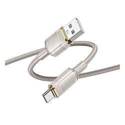 USB кабель Borofone BU56 Succeed, Type-C, 1.2 м., Серый