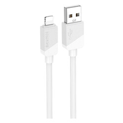 USB кабель Borofone BX107 Excellent Apple iPhone SE 2022 / iPhone 14 Pro Max / iPhone 14 Plus / iPhone 14 Pro / iPhone 14 / iPhone 13 Pro / iPhone 13 Mini / iPhone 13 / iPhone 13 Pro Max / iPhone 12 Mini / iPhone 12 Pro Max, Lightning, 1.0 м., Белый