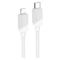 USB кабель Borofone BX107 Excellent Apple iPhone SE 2022 / iPhone 14 Pro Max / iPhone 14 Plus / iPhone 14 Pro / iPhone 14 / iPhone 13 Pro / iPhone 13 Mini / iPhone 13 / iPhone 13 Pro Max / iPhone 12 Mini / iPhone 12 Pro Max, Lightning, 1.0 м., Белый